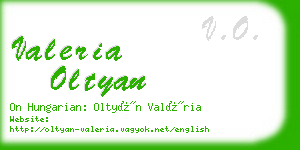 valeria oltyan business card